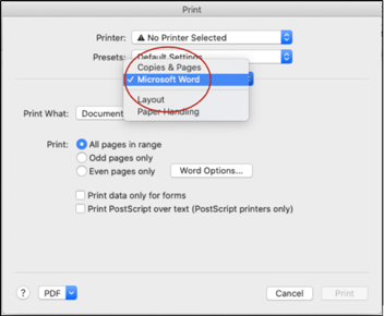 track changes in Microsoft Word 2020 macOS
