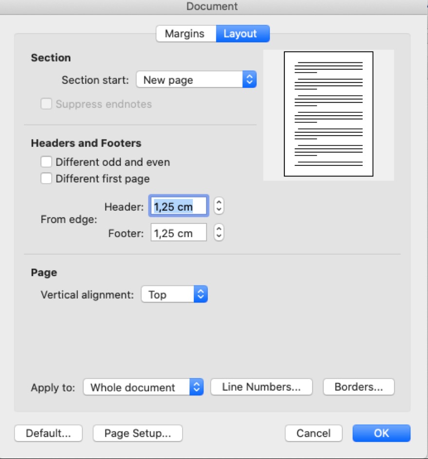  change the setting in Microsoft Word for academic papers