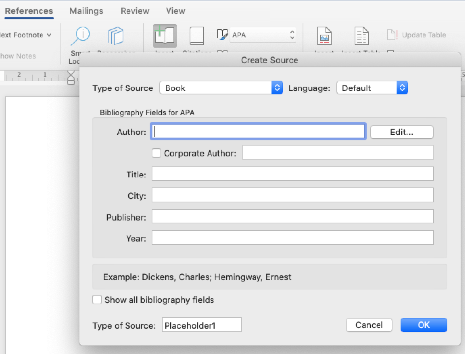 how to insert a citation for an image